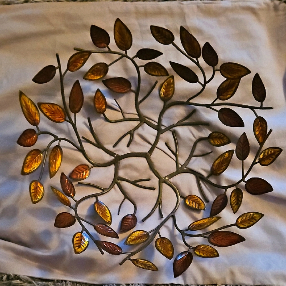 Elegant Brown and Gold Leaf Bowl